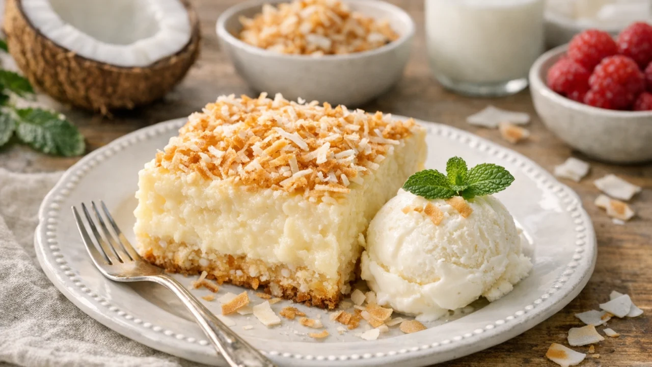 Posluživanje i varijacije Kremasti desert s kokosom