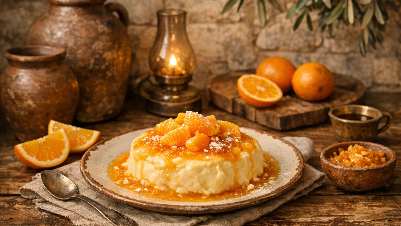 Tradicionalna priprema jela Kremasti desert s narančom
