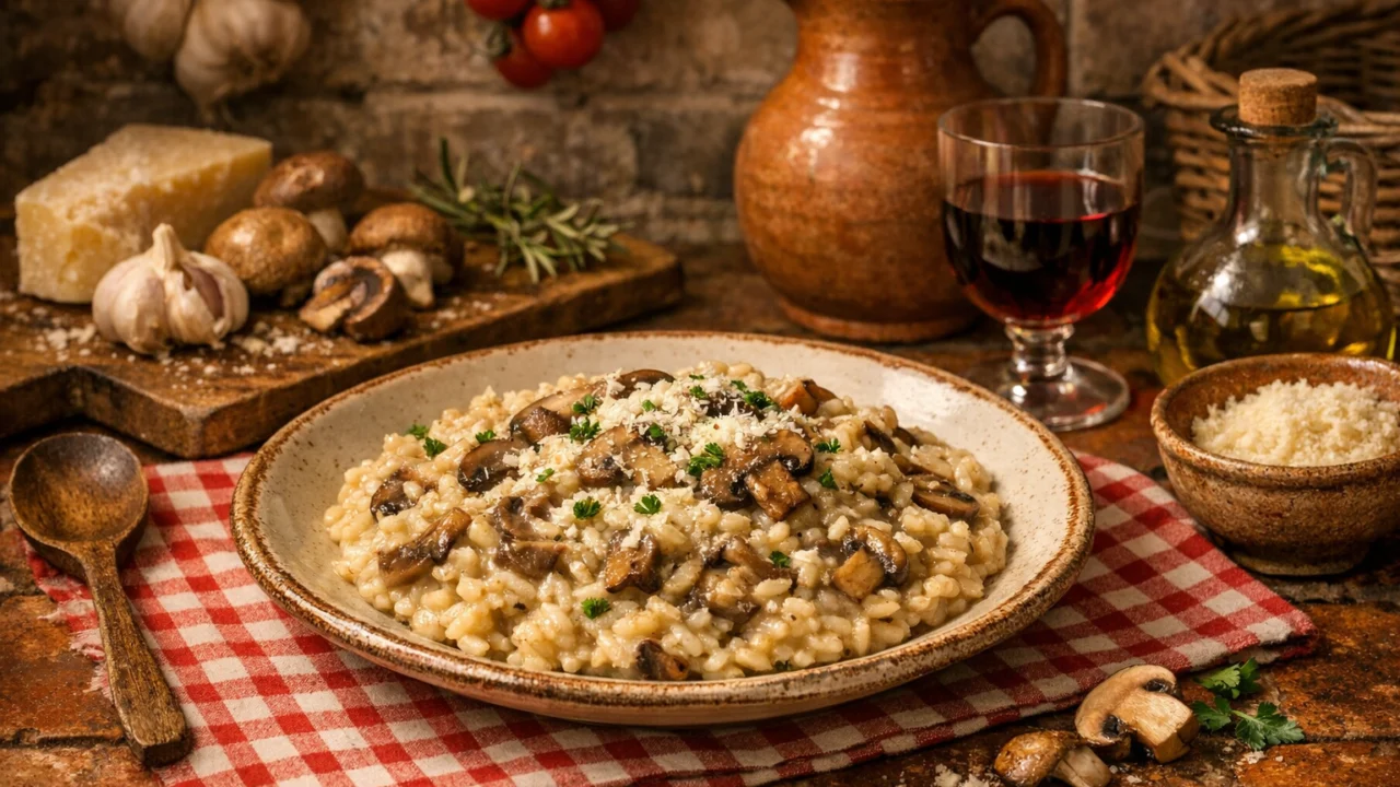 Tradicionalna priprema jela Kremasti rižoto s gljivama