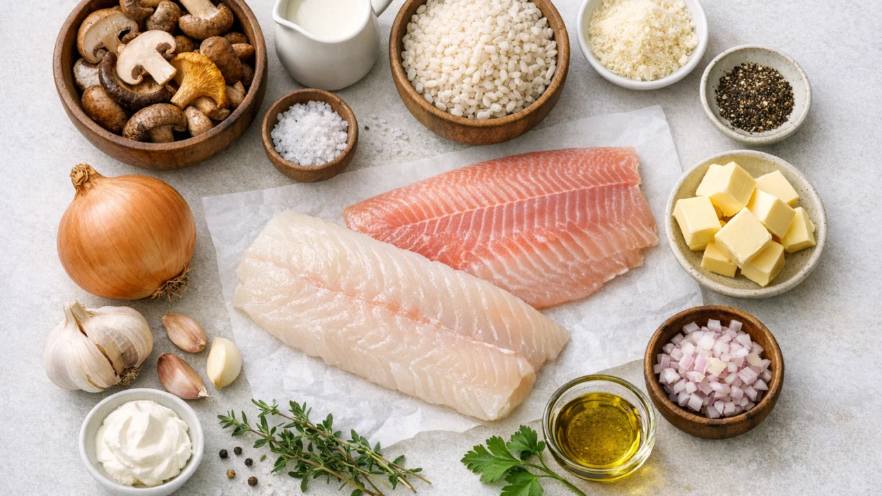 Sastojci za Kremasti rižoto s gljivama