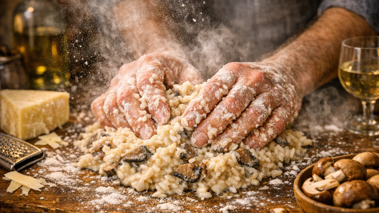 Priprema jela Kremasti rižoto s gljivama