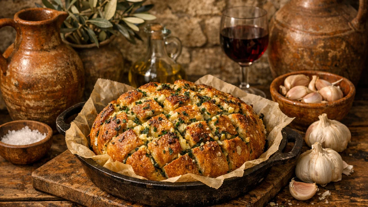 Tradicionalna priprema jela Kruh s češnjakom iz pećnice