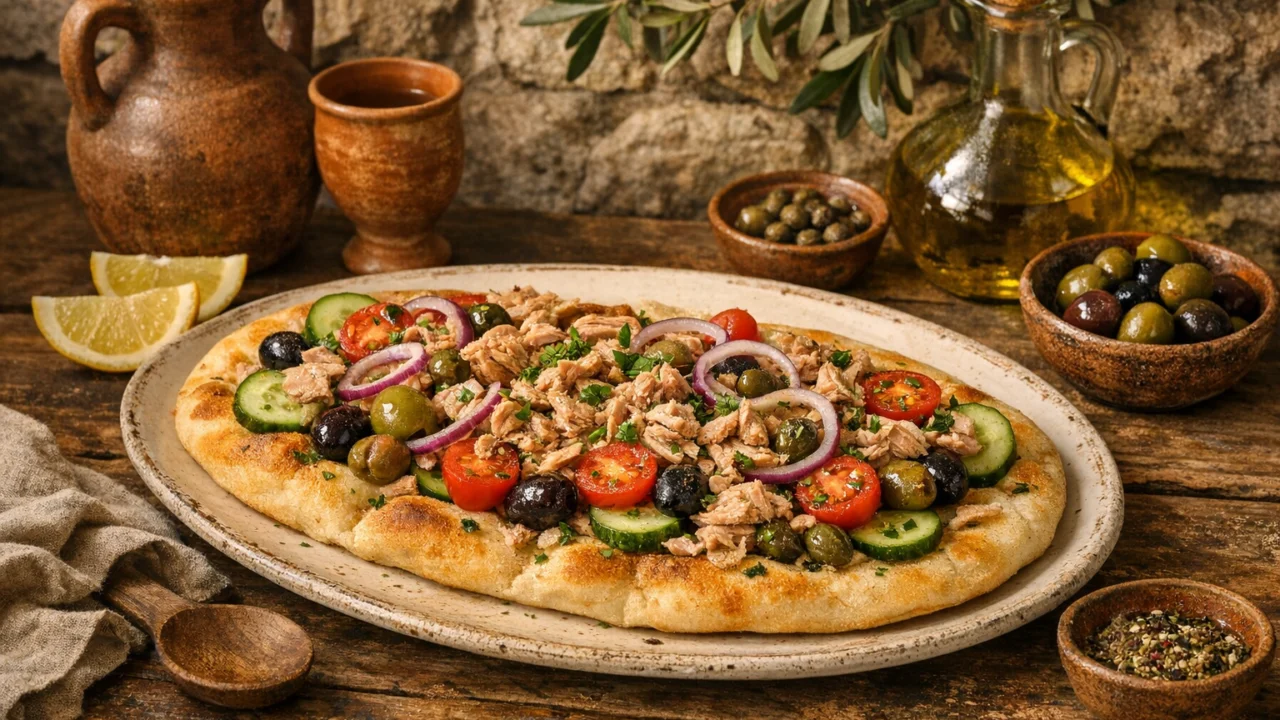 Tradicionalna priprema jela Lagana salata s tunom