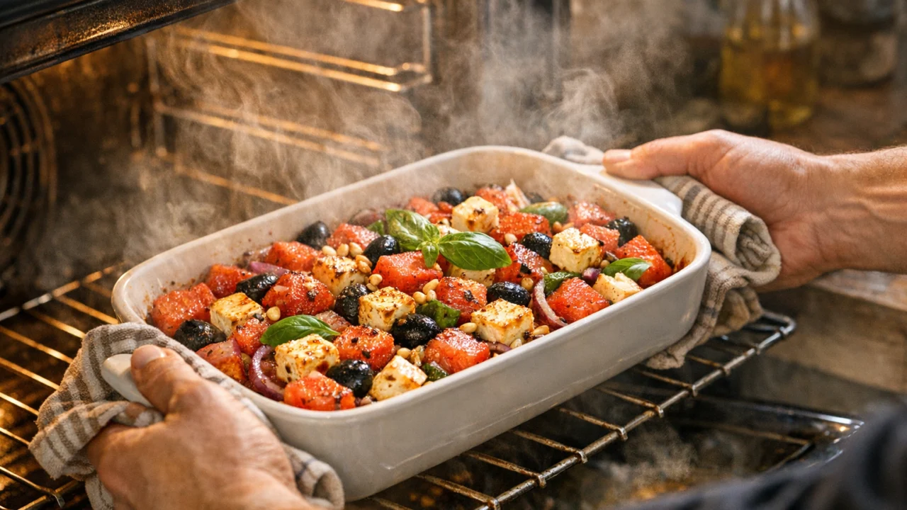 Priprema jela Ljetna salata s lubenicom i fetom