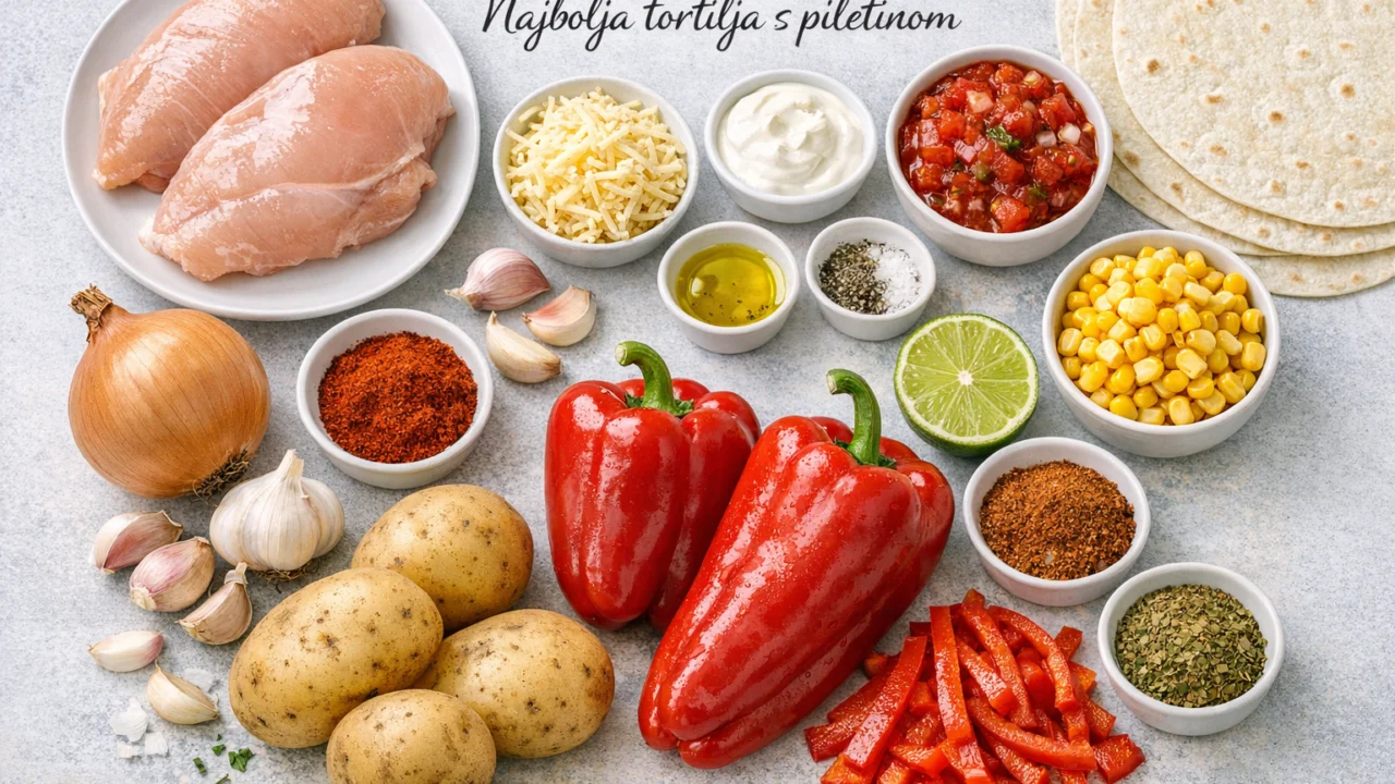 Sastojci za Najbolja tortilja s piletinom