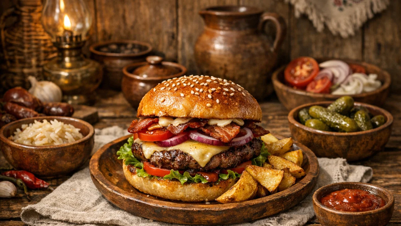 Tradicionalna priprema jela Najbolji hamburger s domaćim pecivom