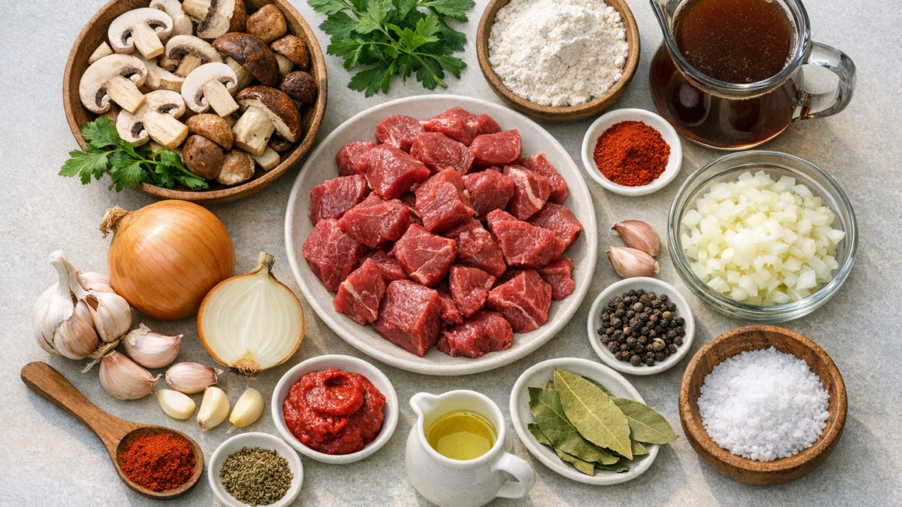 Sastojci za Najbolji recept za gulaš s gljivama
