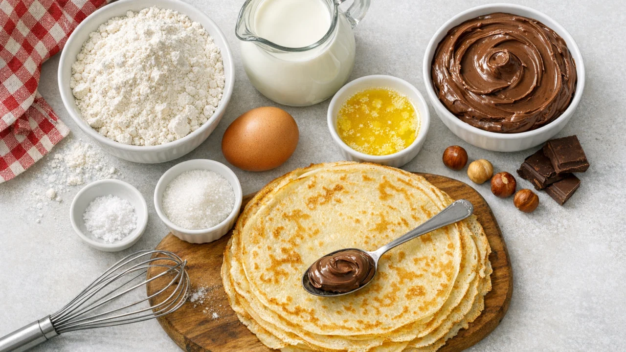 Sastojci za Palačinke s Nutellom jednostavno