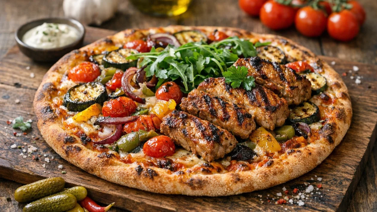 Fotografija jela Pizza s povrćem domaća verzija