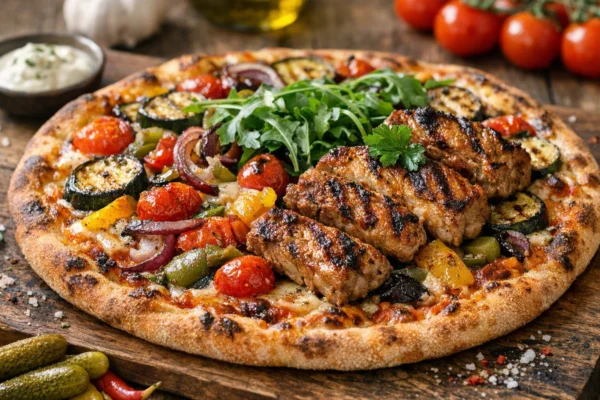 Fotografija jela Pizza s povrćem domaća verzija