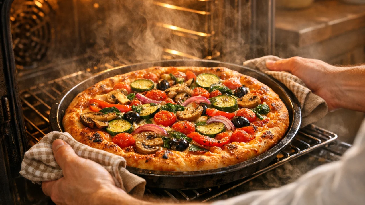 Priprema jela Pizza s povrćem domaća verzija