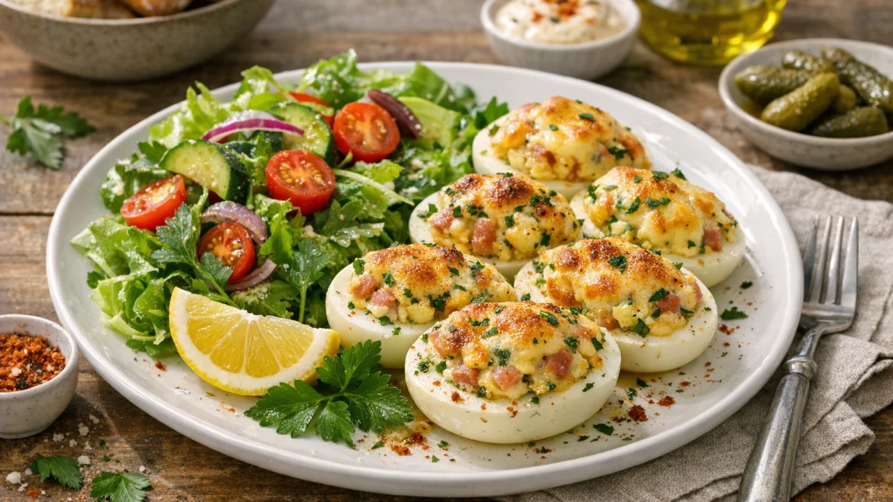 Posluživanje i varijacije Punjena jaja jednostavan recept