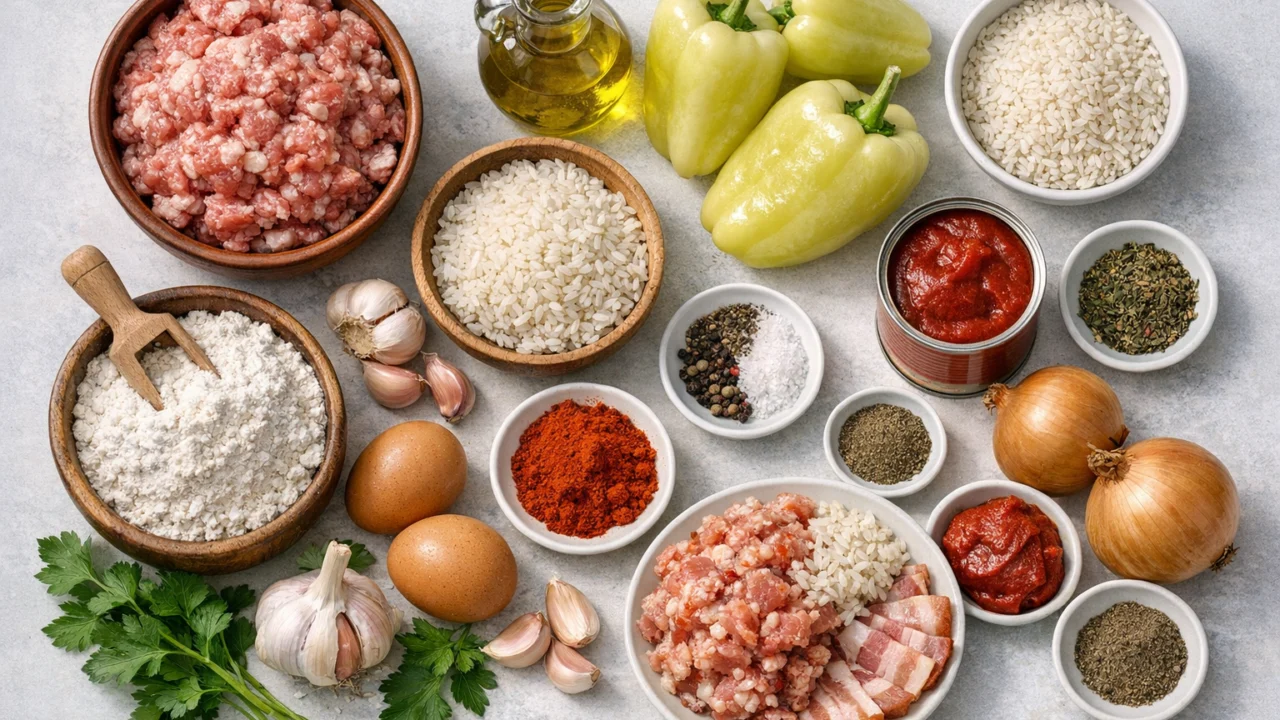 Sastojci za Punjene paprike tradicionalni recept