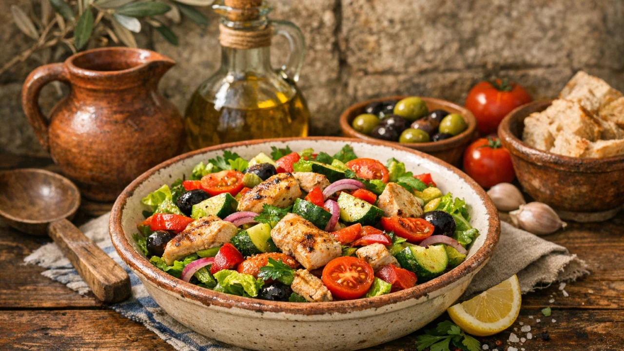 Tradicionalna priprema jela Salata od piletine i povrća lagani obrok