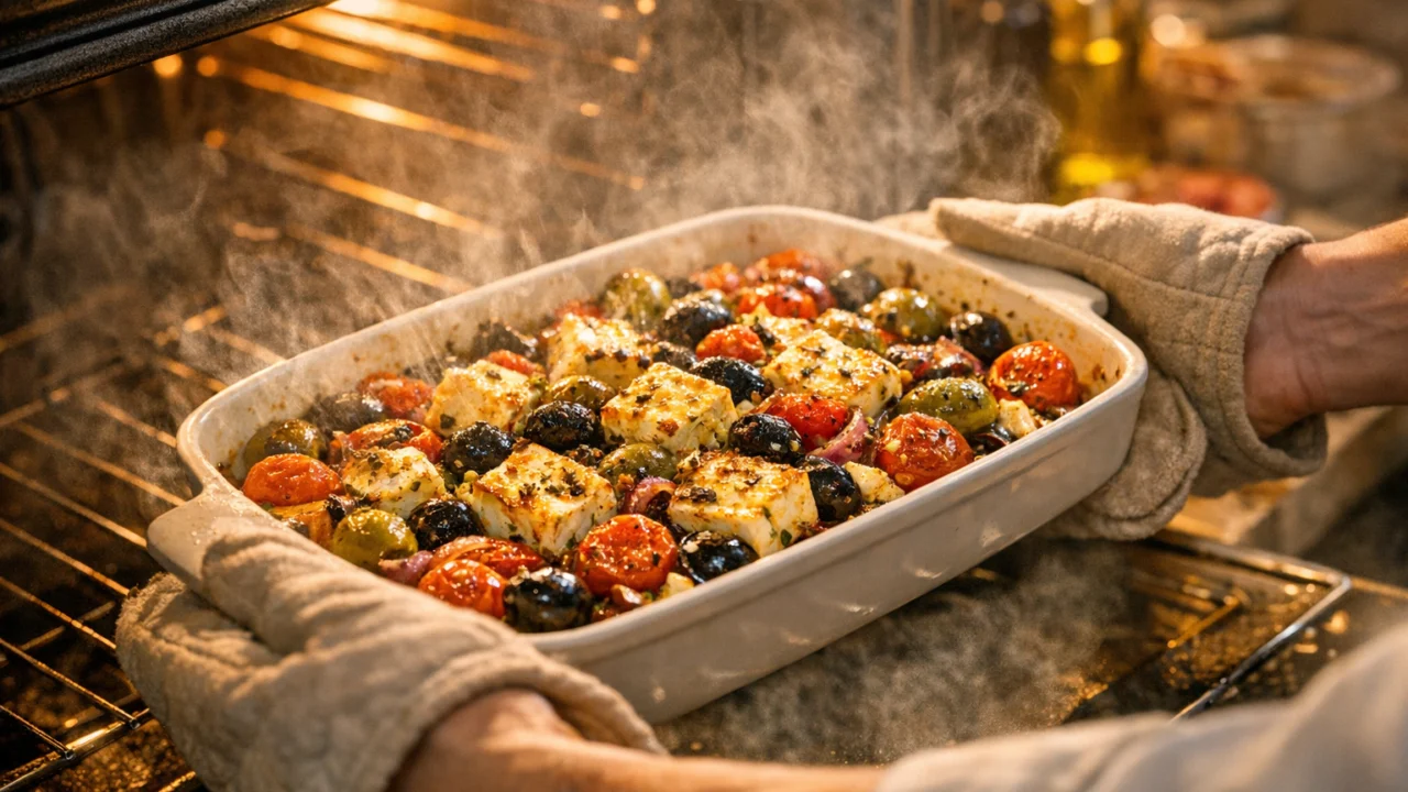 Priprema jela Salata s feta sirom i maslinama