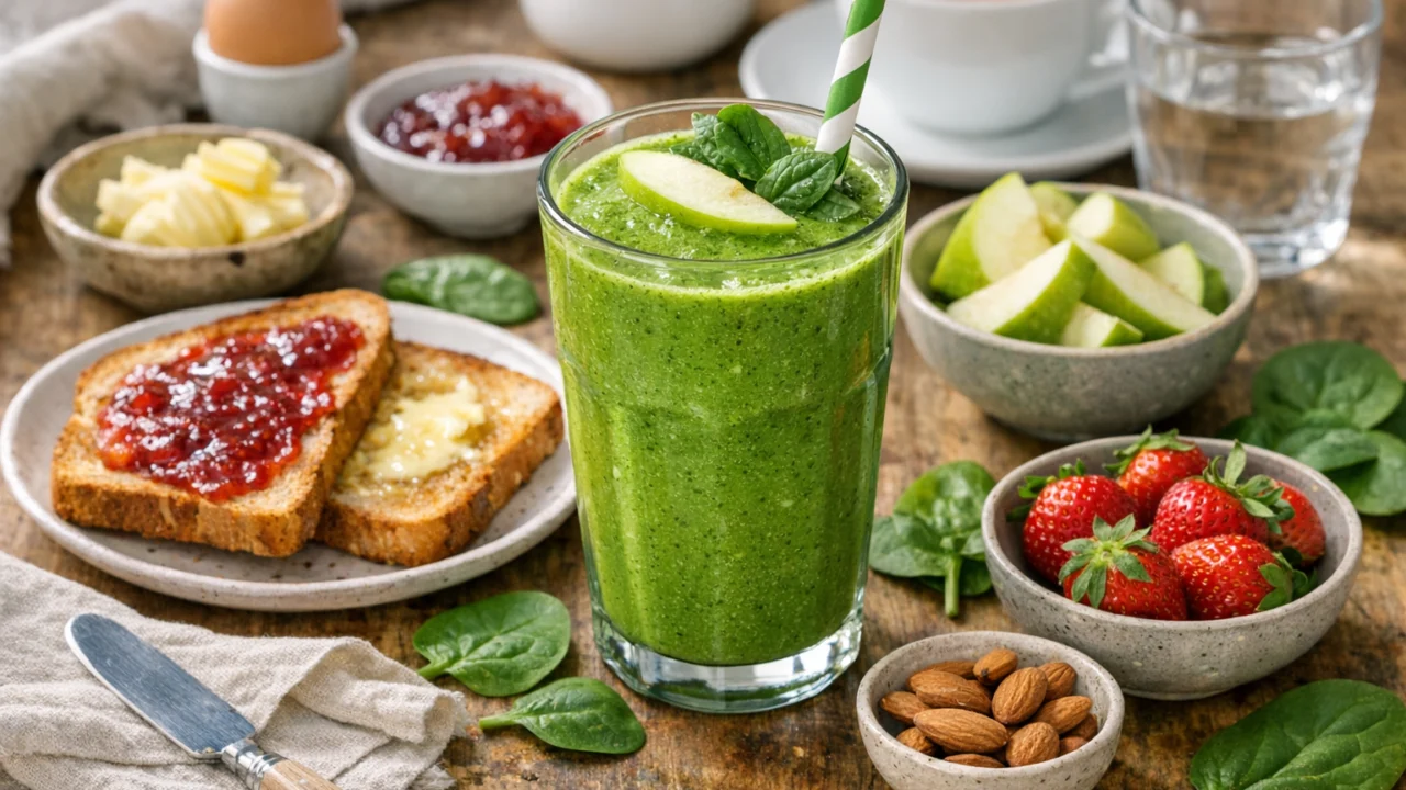 Posluživanje i varijacije Smoothie od špinata i jabuke