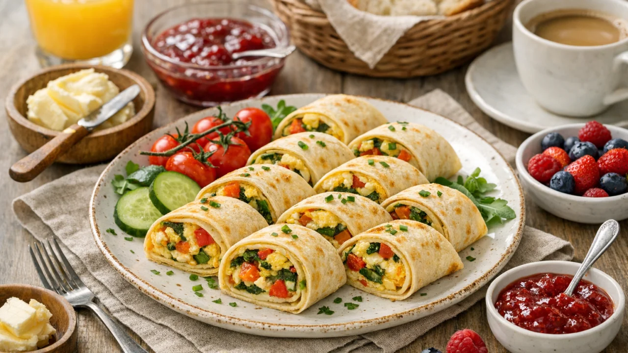 Posluživanje i varijacije Tortilja s povrćem lagani obrok