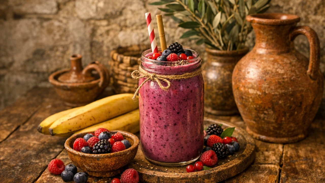Tradicionalna priprema jela Zdravi smoothie od banana i šumskog voća