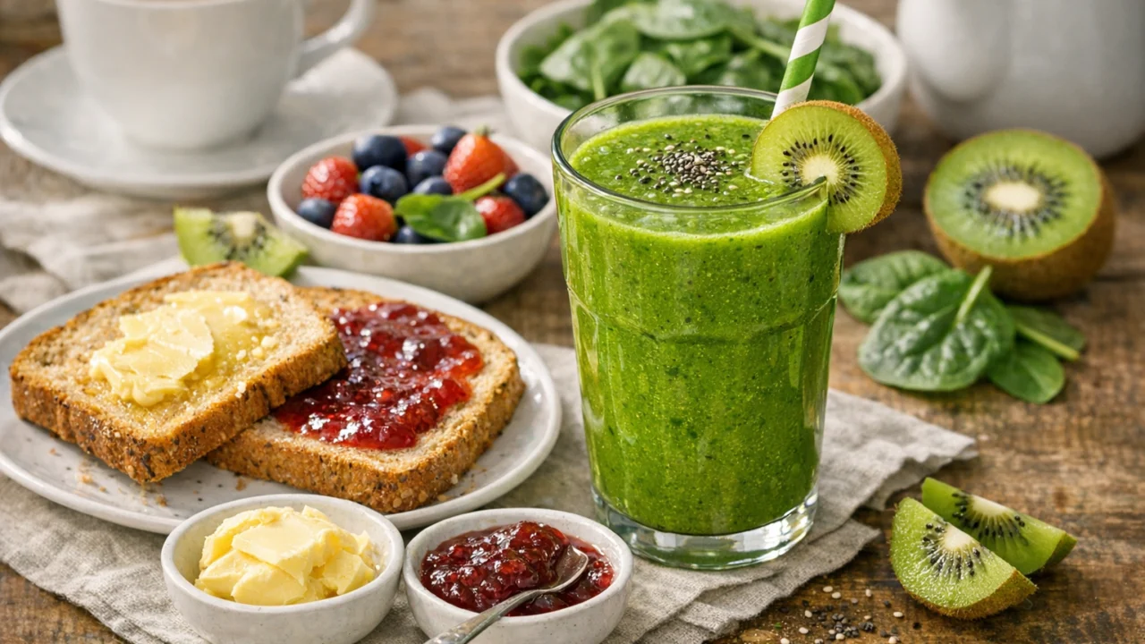 Posluživanje i varijacije Zeleni smoothie za energiju