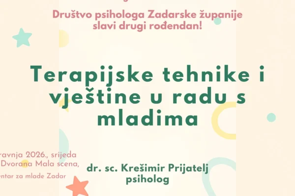 Naslovna grafika za članak Terapijske tehnike i vještine u radu s mladima na oker gradientu