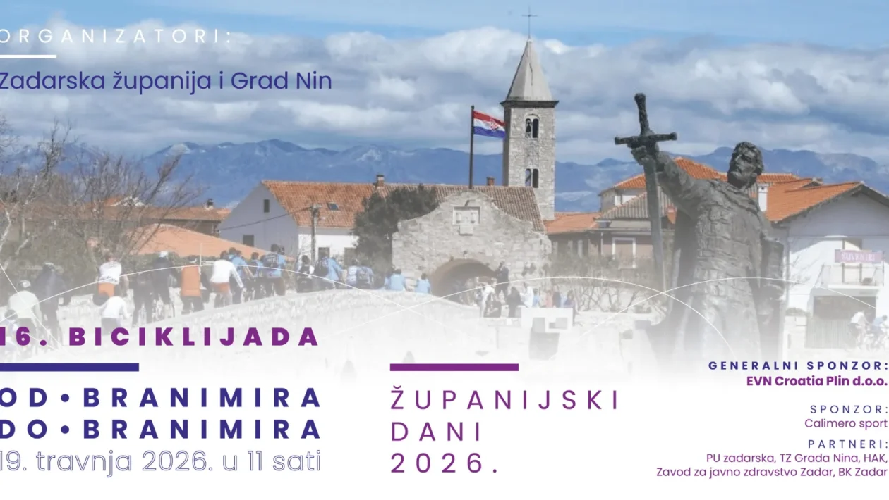 Sudionici županijske biciklijade Od Branimira do Branimira na relaciji Zadar – Nin