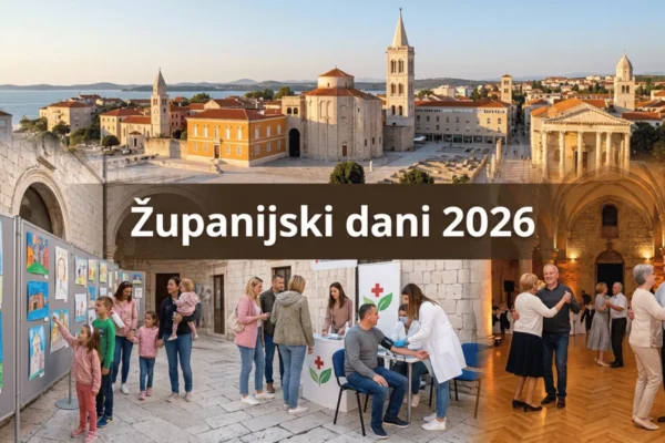Županijski dani 2026 – događanja 7. travnja u Zadru, izložba, Svjetski dan zdravlja i Bal umirovljenika.