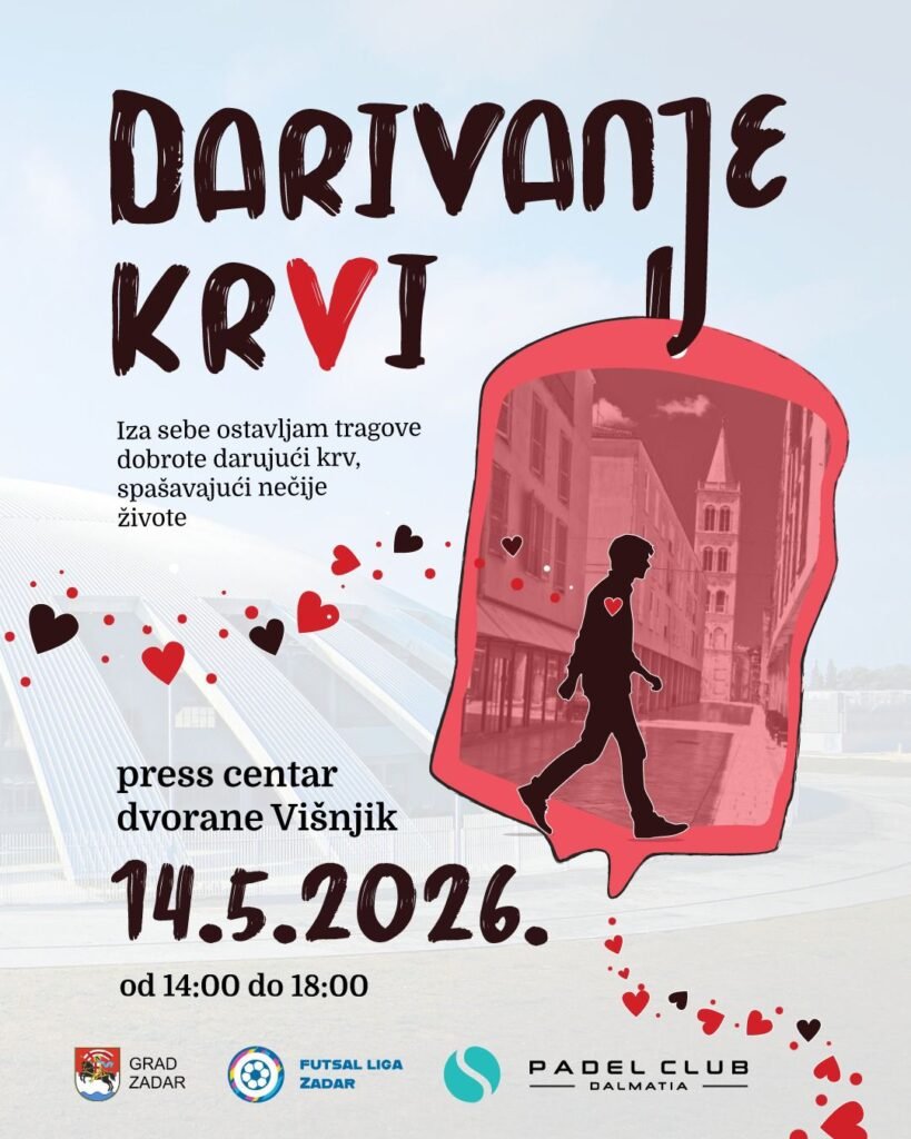 Akcija darivanja krvi u organizaciji DDK Futsal Zadar u dvorani Višnjik