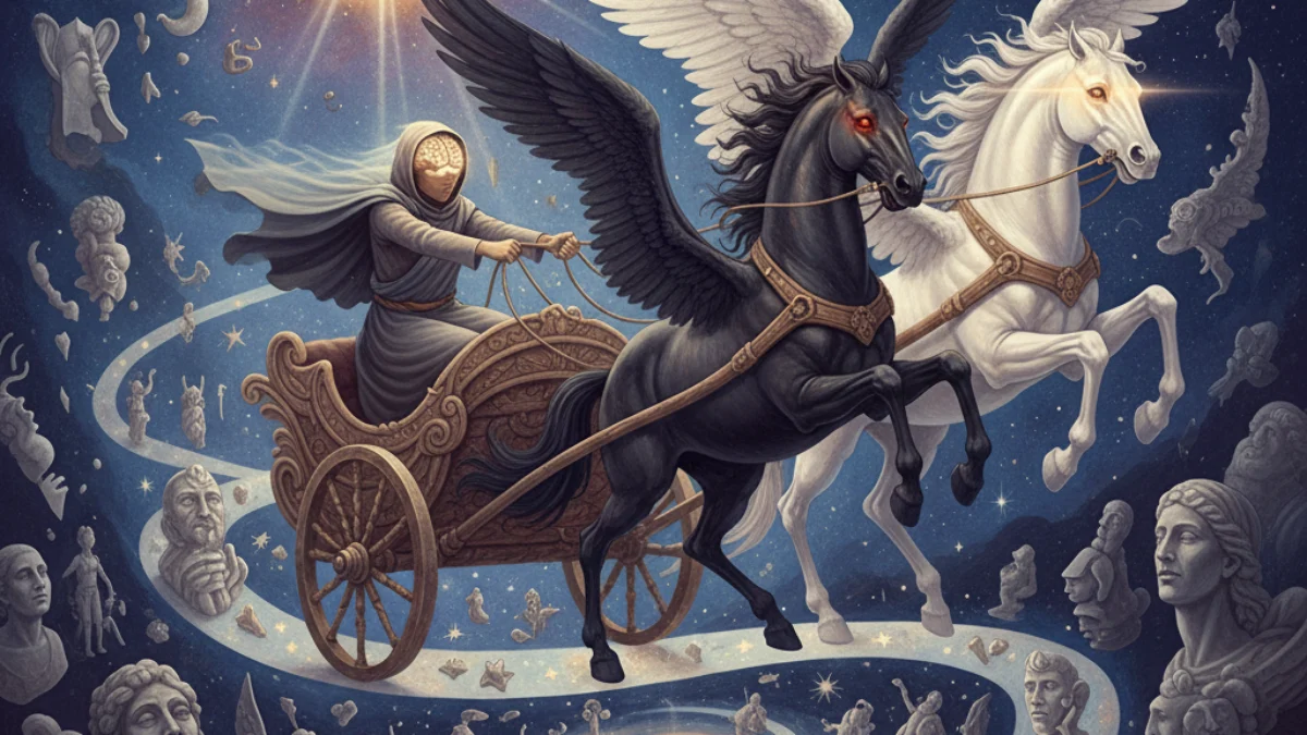 Ilustracija koncepta Alegorija kočije