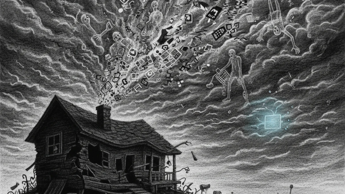 Ilustracija za knjigu Bijela buka (Don DeLillo) – 3. dio