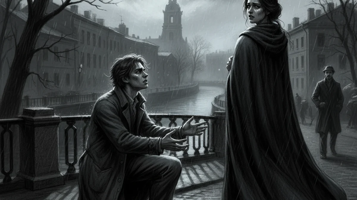 Ilustracija za knjigu Bijele noći (Fjodor Dostojevski) – 1. dio