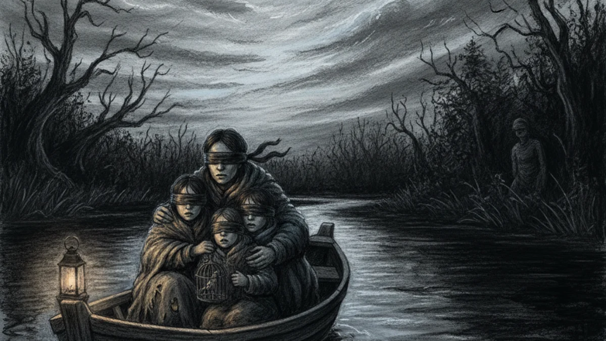 Ilustracija za knjigu Bird Box (Josh Malerman) – 1. dio