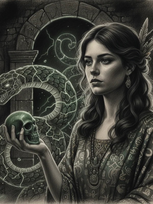 Ilustracija za knjigu Bogovi žada i sjene (Silvia Moreno-Garcia) – 2. dio