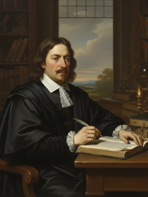 Portret filozofa Descartes