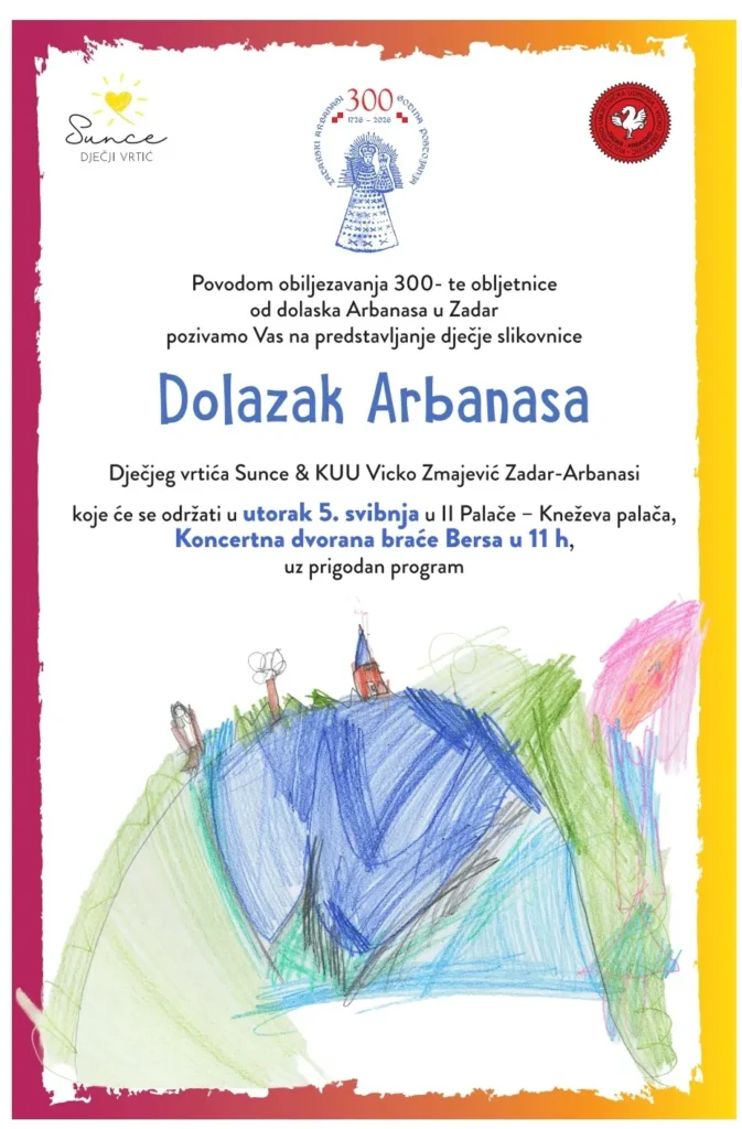 Predstavljanje dječje slikovnice Dolazak Arbanasa u Kneževoj palači u Zadru