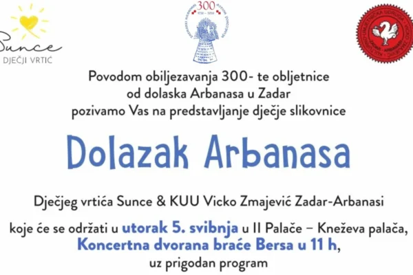 Predstavljanje dječje slikovnice Dolazak Arbanasa u Kneževoj palači u Zadru