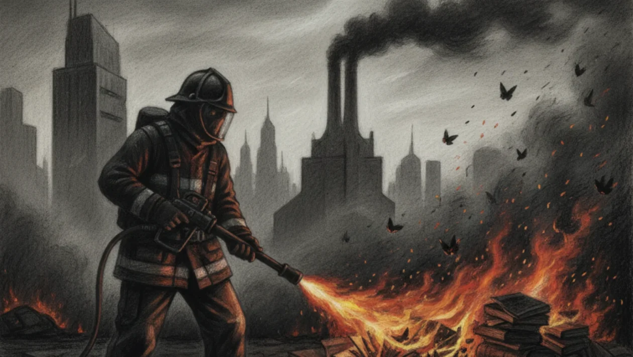 Naslovna fotografija za esej o knjizi: Fahrenheit 451