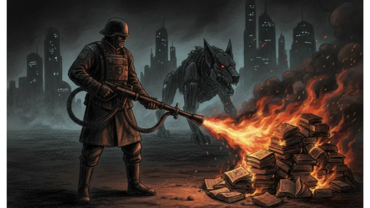 Naslovna fotografija za esej o knjizi: Fahrenheit 451 (Ray Bradbury)