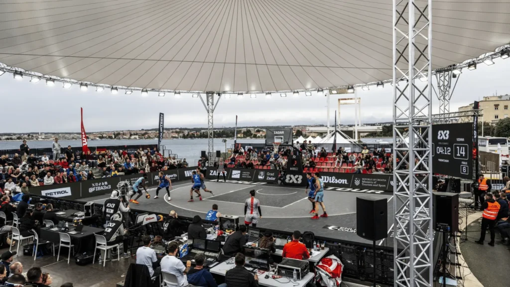 Utakmica FIBA 3x3 World Toura u Zadru pred punim tribinama