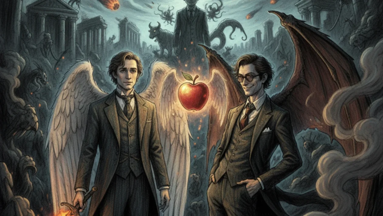 Naslovna fotografija za esej o knjizi: Good Omens (Neil Gaiman & Terry Pratchett)