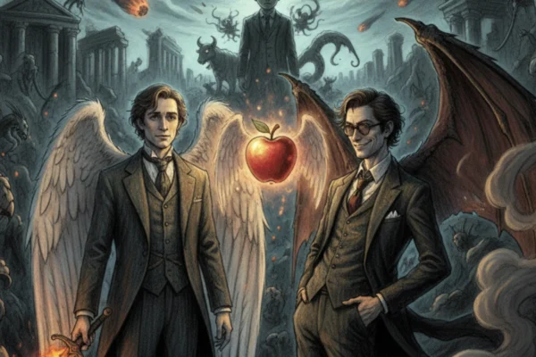 Naslovna fotografija za esej o knjizi: Good Omens (Neil Gaiman & Terry Pratchett)