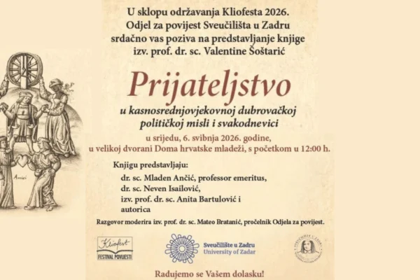 Predstavljanje knjige Valentine Šoštarić na Kliofestu 2026. u Domu hrvatske mladeži