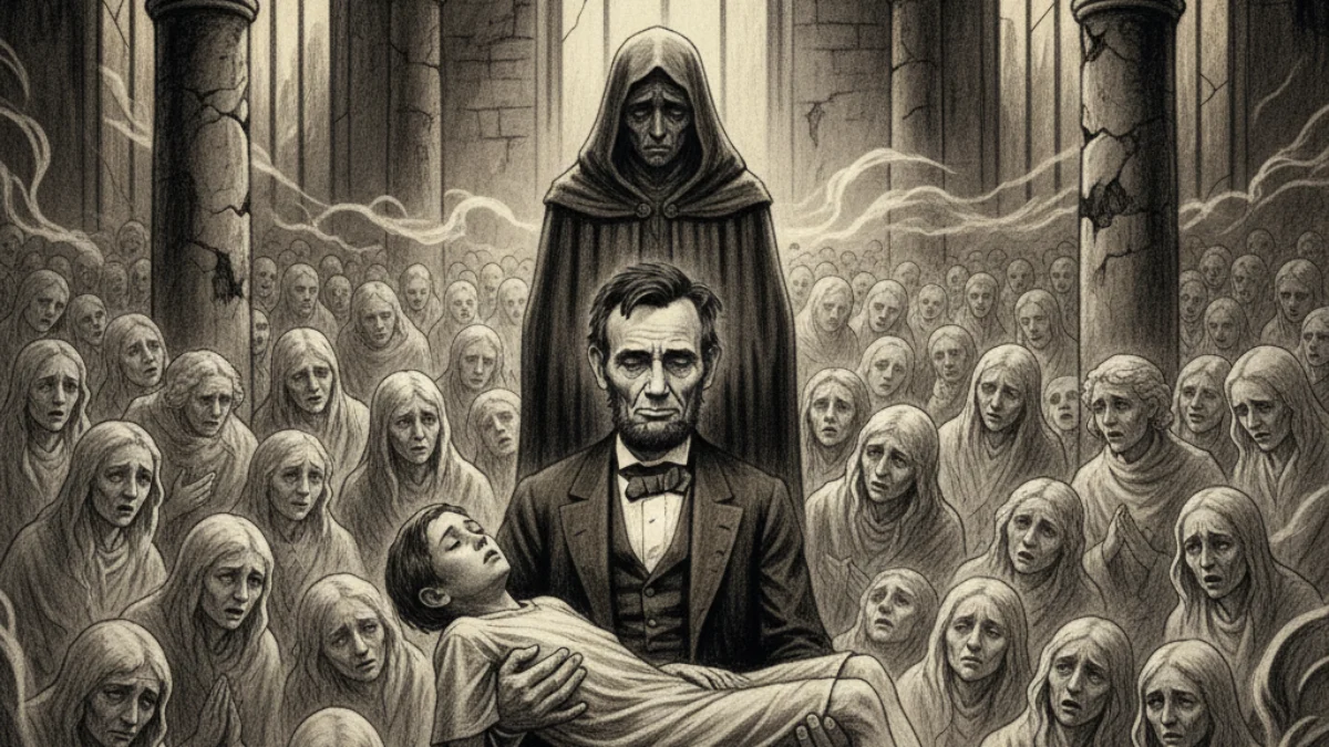 Ilustracija za knjigu Lincoln u bardu (George Saunders) – 1. dio