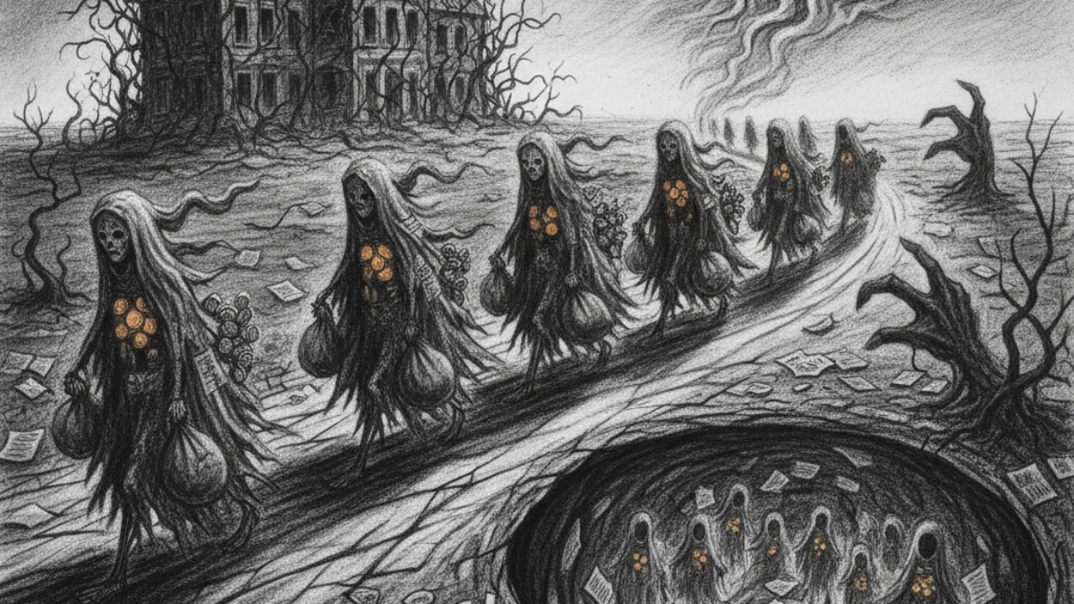 Ilustracija za knjigu Mrtve duše (Nikolaj Gogolj) – zaključak