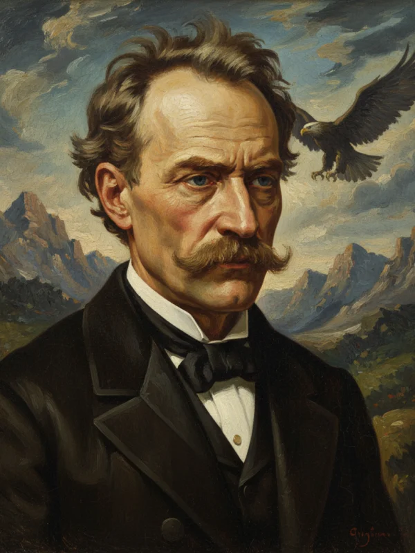 Portret filozofa Nietzsche