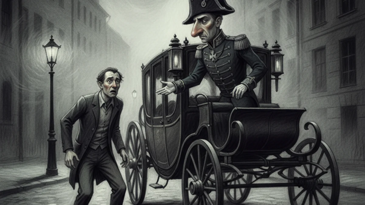 Ilustracija za knjigu Nos (Nikolaj Gogolj) – 1. dio