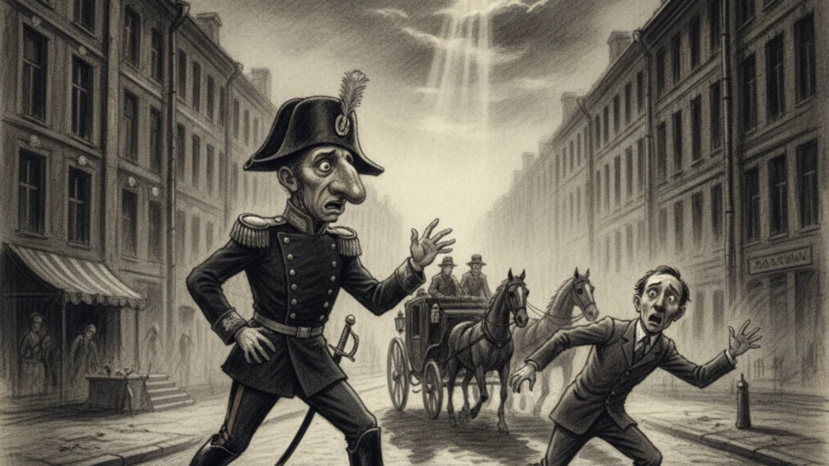 Ilustracija za knjigu Nos (Nikolaj Gogolj) – 2. dio