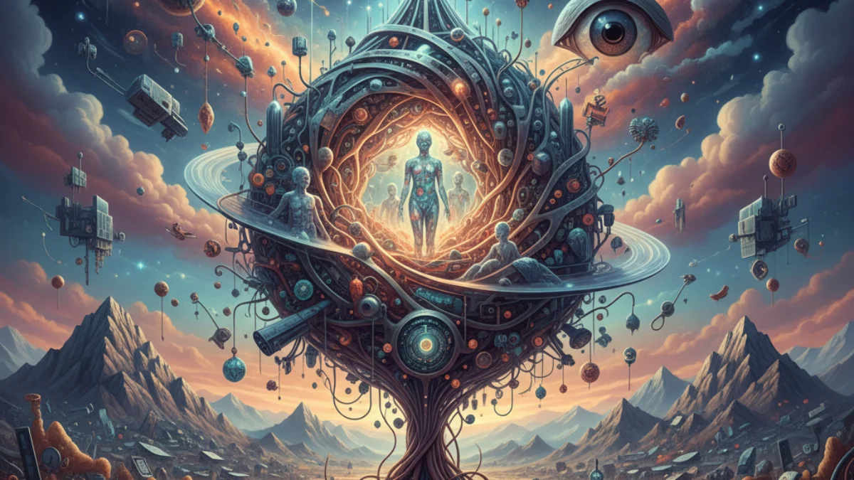 Ilustracija koncepta Novi materijalizam