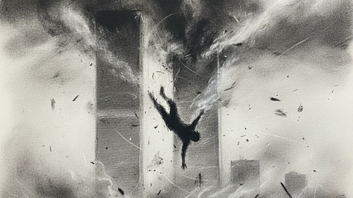 Ilustracija za knjigu Padajući čovjek (Don DeLillo) – 1. dio