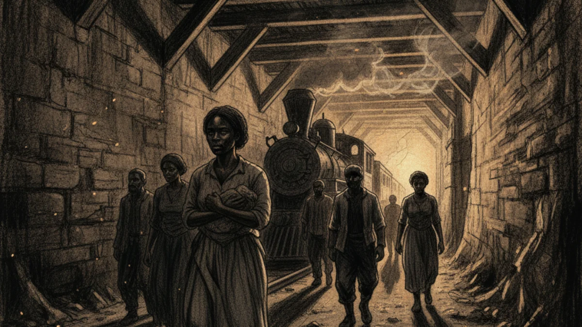 Ilustracija za knjigu Podzemna željeznica (Colson Whitehead) – 1. dio
