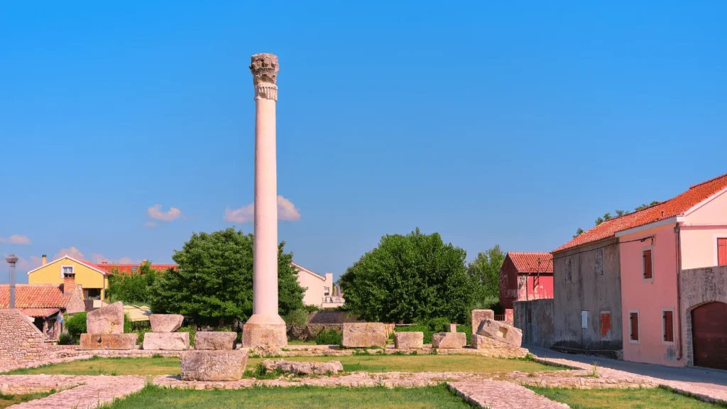 Roman temple ruins in Nin – largest Roman temple on the east coast of the Adriatic Sea